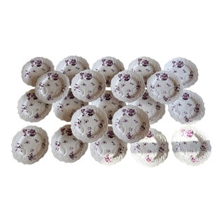 Set of 21 Antique Job Ridgway Cauldon Place Dessert Plates, Pattern B1154, Circa 1808-1814 For Sale