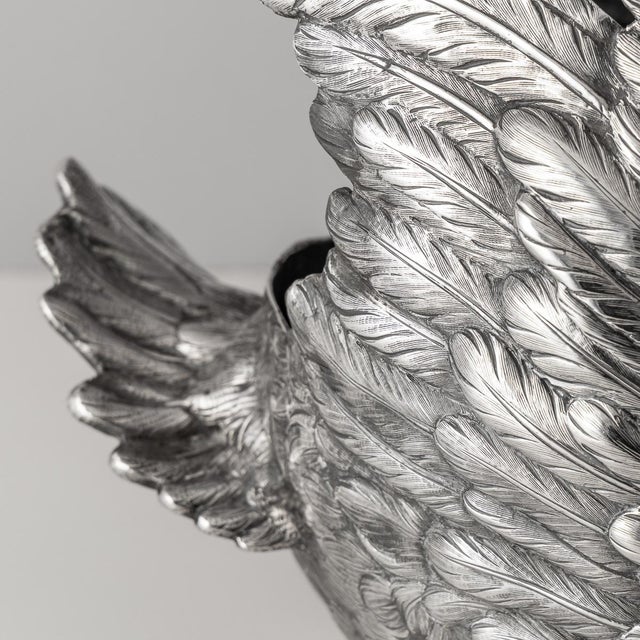 Antique German Silver Swan Jardinière, 1910s For Sale - Image 15 of 17