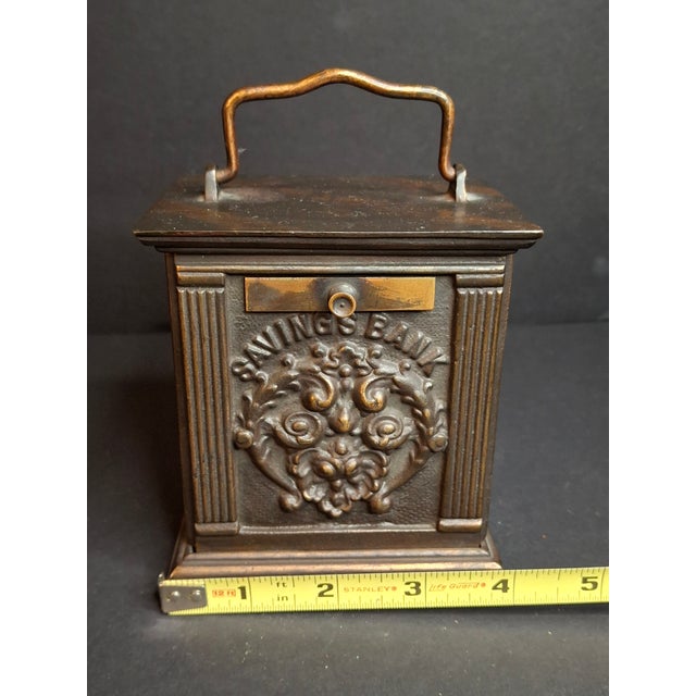 American Antique 1895 Chandler’s Mechanical Bank National Brass Works Safe For Sale - Image 3 of 14