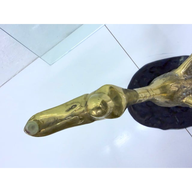 Hollywood Regency Swan Brass Coffee Table Base, 1960s For Sale - Image 9 of 18