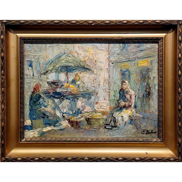 Erno Erb - Women at the Market - 1920s Oil Painting For Sale - Image 12 of 12