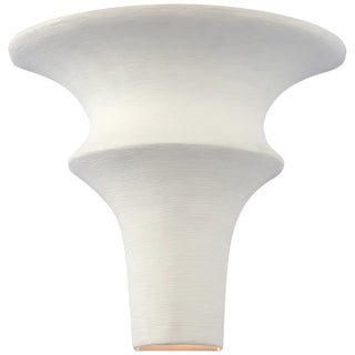AERIN for Visual Comfort Signature Lakmos Small Sconce in Plaster White For Sale