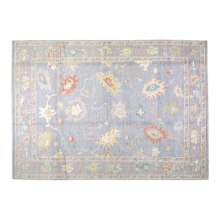 Contemporary Oushak Hand Knotted Wool Rug,10'X14' For Sale
