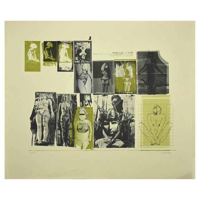 Sergio Barletta, Nude, Original Lithograph on Paper, 1970s For Sale