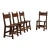 1970s Set of Four Brutalist Oak Dining Chairs For Sale