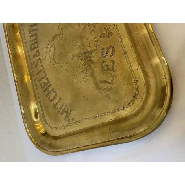 Mid-Century Modern Brass Tray by Mitchells & Butlers Ales & Stouts, 1950s For Sale - Image 3 of 7