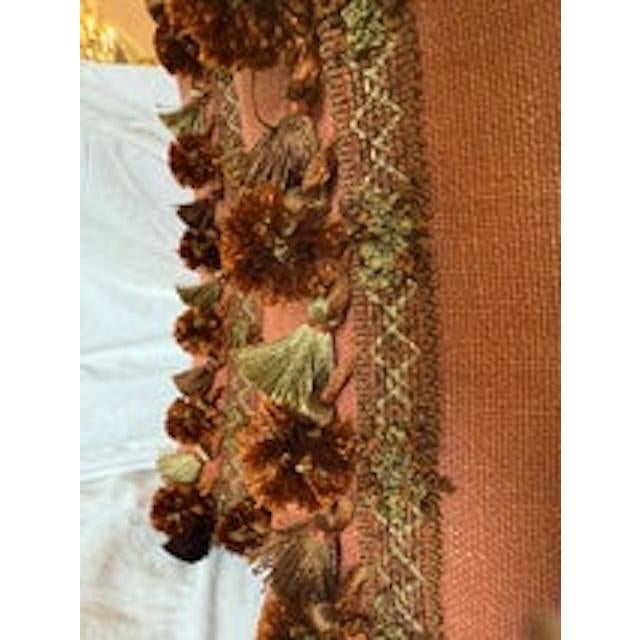 Pair of 19th C. Metallic & Chenille Appliqued Pillows For Sale In Los Angeles - Image 6 of 7