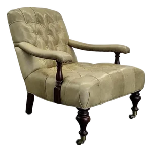 George Smith Edwardian Style Tufted Leather Chair