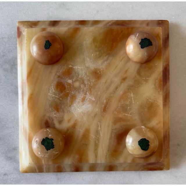 Stone Large Vintage Square Alabaster Ashtray For Sale - Image 7 of 10