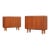 1960s Pair of Danish Modern Slim Teak Sideboard Cabinets Attributed Kai Kristiansen For Sale