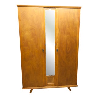 Parisian Wardrobe with Mirror, 1950s For Sale