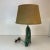 Chinoiserie Mid-Century Chinoiserie Ceramic Emerald Green Table Lamp With Gold Shade. For Sale - Image 3 of 10