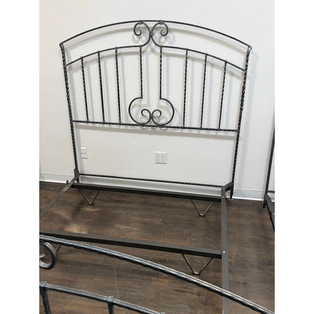Metal Full Size Claudio Rayes Wrought Iron Bed Frame, Model 28 For Sale - Image 7 of 12
