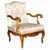 Antique French Walnut Armchair with Silk Damask Upholstery, 1880s For Sale - Image 17 of 17