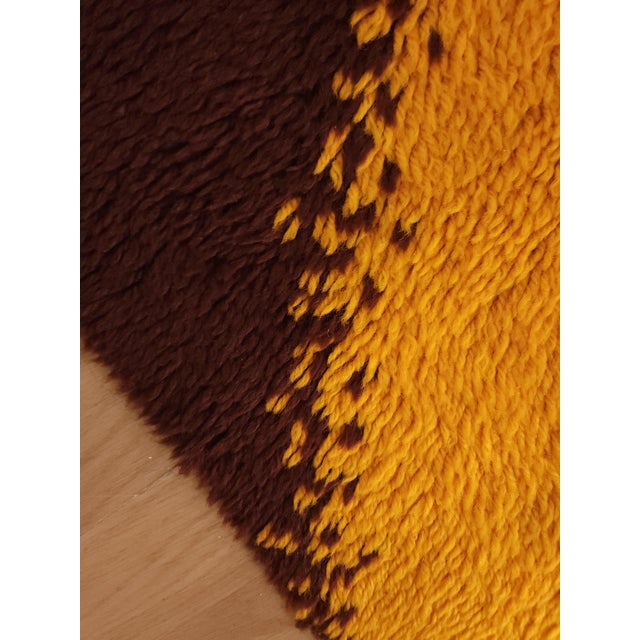 1970s Wool Rug in Orange & Brown by Reichel, Germany, 1970s For Sale - Image 5 of 8