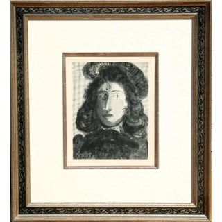 1980s Plate 4 Portrait Pochoir After Pablo Picasso For Sale