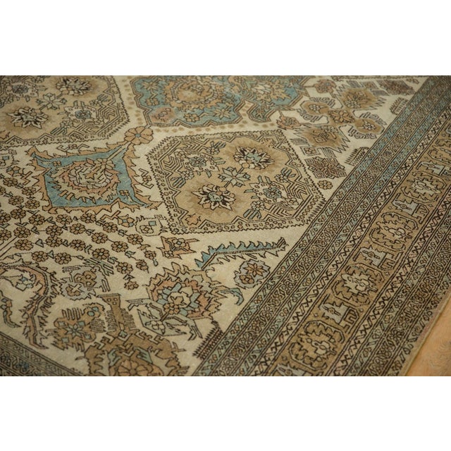 Textile 1970s Vintage Persian Ardebil Medallion Floral Wool Carpet For Sale - Image 7 of 12