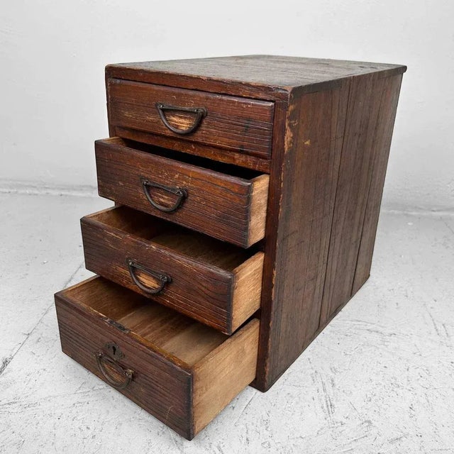 Haribako (針箱): a traditional Japanese wooden piece of furniture for sewing tools, writing materials, and more. This piece...