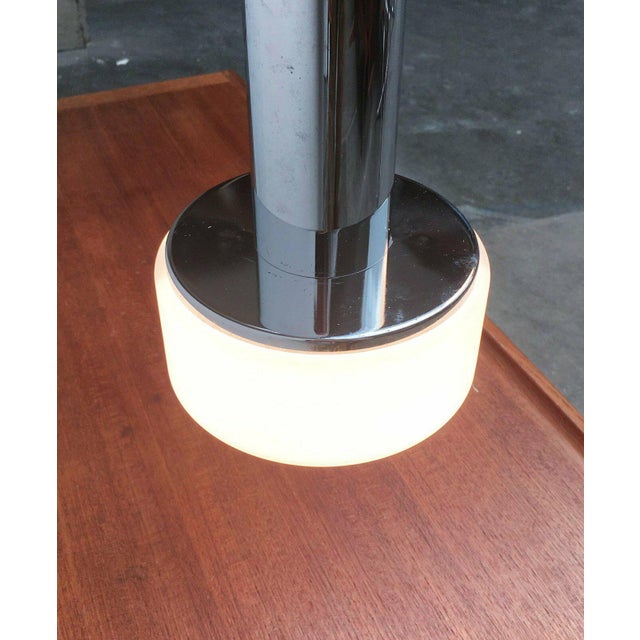 Silver Mid-Century Space Age German Model P105 Glass and Chrome Pendant Lamps from Staff, 1960s, Set of 2 For Sale - Image 8 of 18