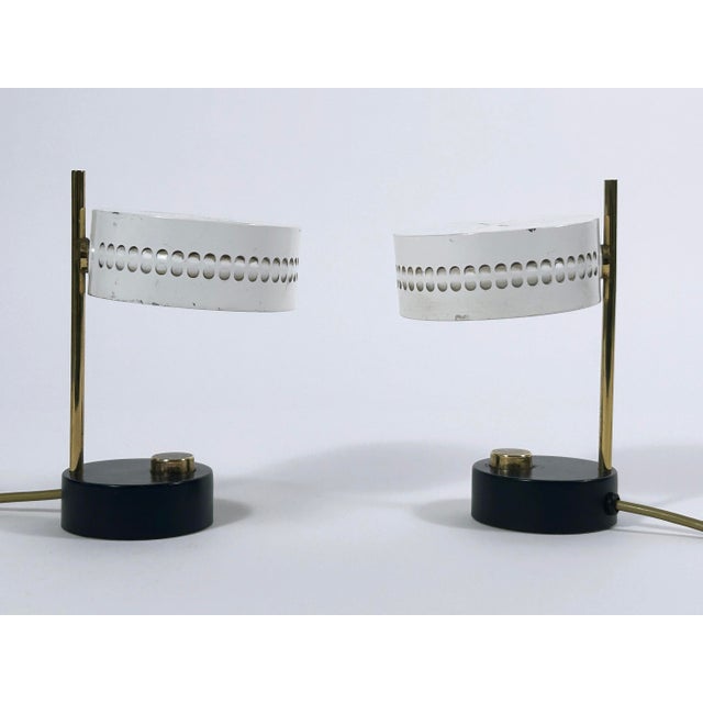 Mid-Century Modern Adjustable Bedside Table Lamps, 1950s, Set of 2 For Sale - Image 10 of 18