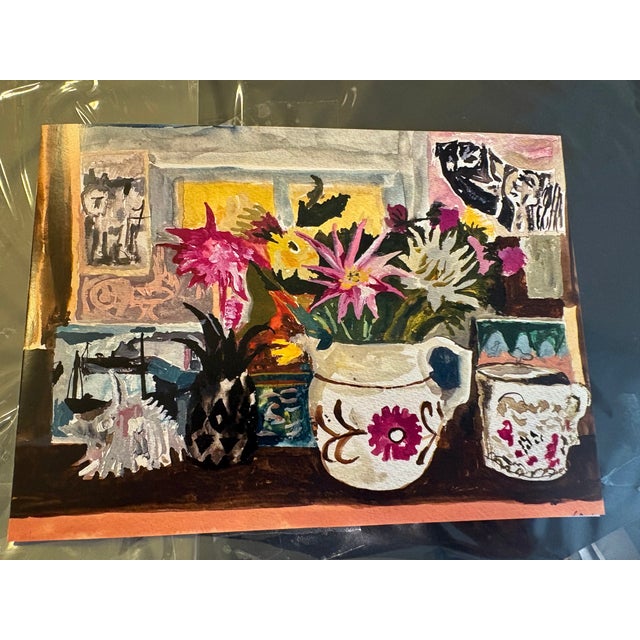 2026 British Original Fantastic Still Life Painting in Architectural Frame For Sale - Image 9 of 9