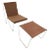 Set of Brown Bachelor Chair & Stool by Panton Verner for Fritz Hansen, 1950s For Sale