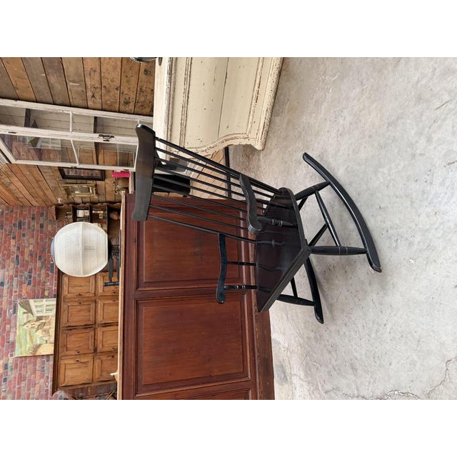 Scandinavian Rocking Chair in Wood For Sale - Image 3 of 10