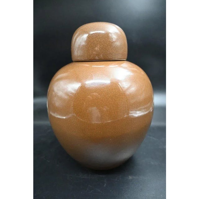 Gold Chinese Monochrome Porcelain Potiche For Sale - Image 8 of 8