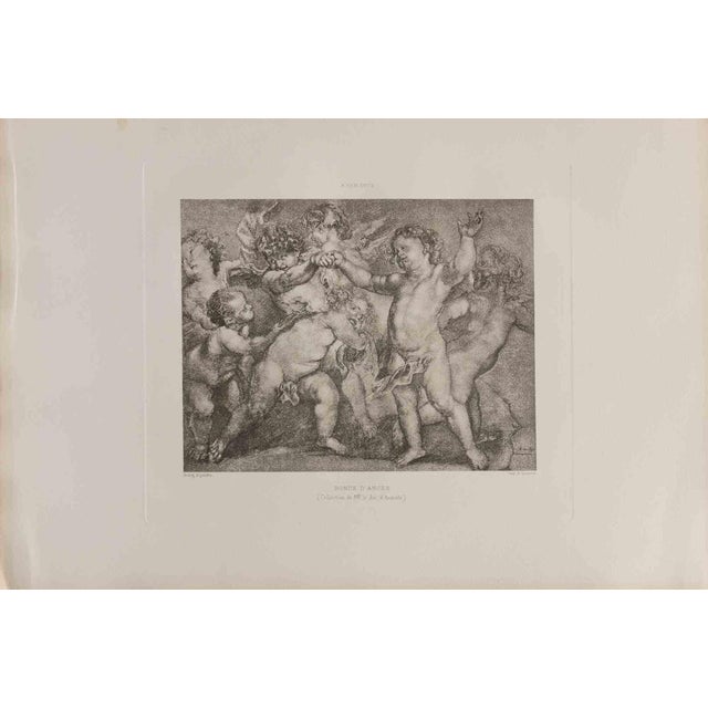 Etching realized by Félix Milius d'après Van Dyck in 1872. Very good condition. This piece is attributed to the mentioned...