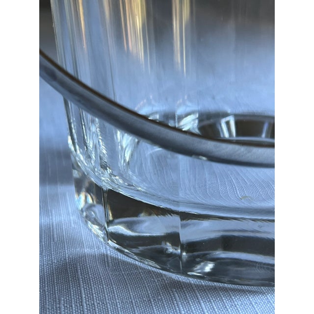 Mid 20th Century Vintage Mid Century Modern Glass Ice Bucket With Handle For Sale - Image 5 of 11