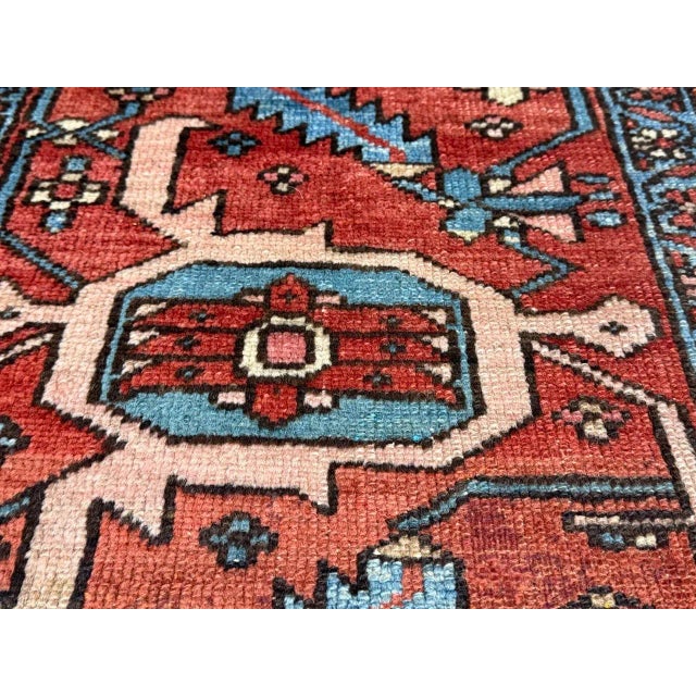 Antique Persian Serapi Rug 10’4” X 12’0" For Sale - Image 12 of 18