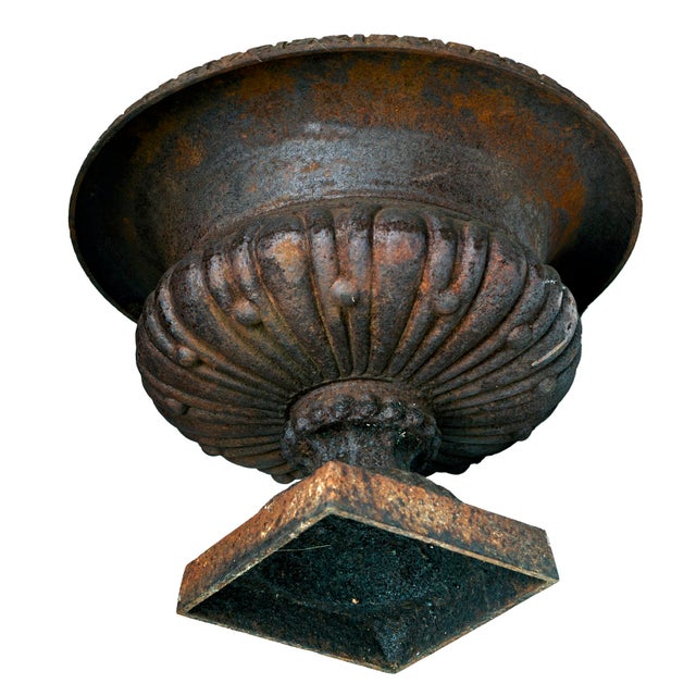 1990s Rusted English Garden Urns, Pair For Sale In Los Angeles - Image 6 of 12