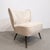 Lovely vintage cocktail chair from belgium, dating from the 1960s. it features a white skai seat and a compact, easy-to-...