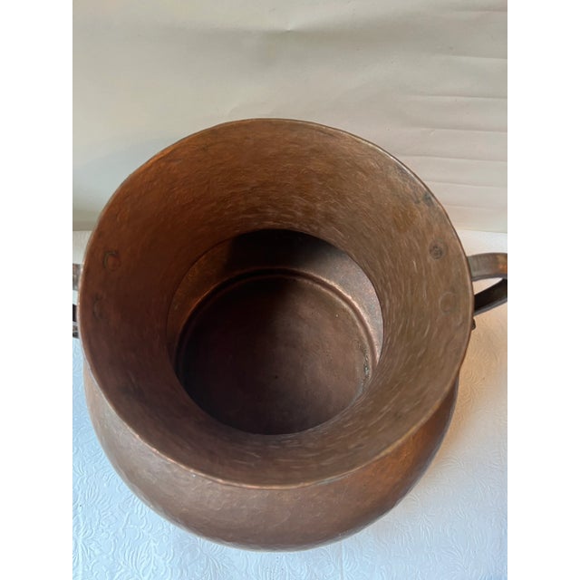 Large Late 19th Century Antique Hammered Copper Pot For Sale - Image 11 of 13