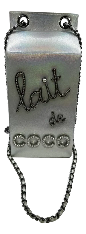 Chanel "Lait De Coco" Silver Shoulder Bag