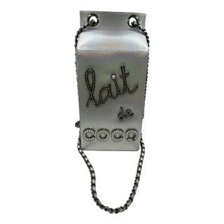 Limited Edition Chanel "Lait De Coco" Silver Shoulder Bag For Sale