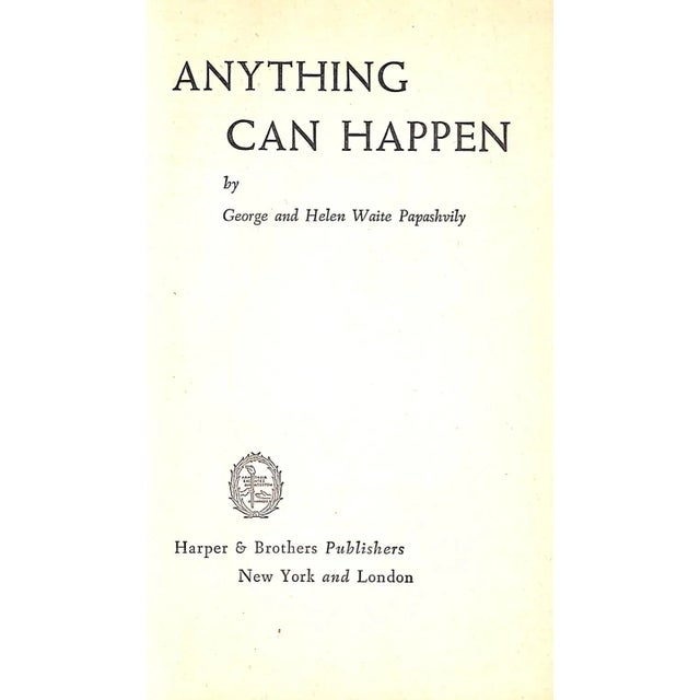 "Anything Can Happen" 1945 Papashvily, George & Helen For Sale - Image 4 of 5