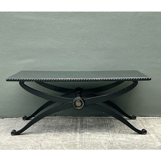 Vintage Lacquered X Base Coffee Table For Sale - Image 10 of 12