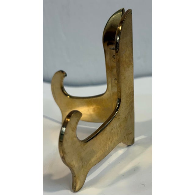 Mid-Century Modern Vintage Brass Petite Easel For Sale - Image 3 of 6