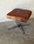 Animal Skin Square Brown Leather Ottoman With Chrome Base Vintage Mid-Century Modern 1970s For Sale - Image 7 of 10