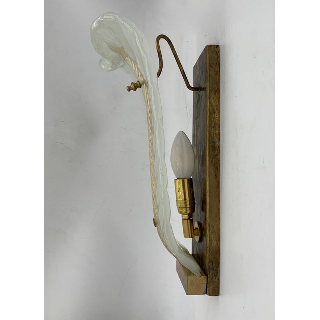 Leaf Wall Lamp attributed to Barovier, 1960 For Sale - Image 3 of 6