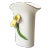 Fluted White Calla Lily Vase For Sale