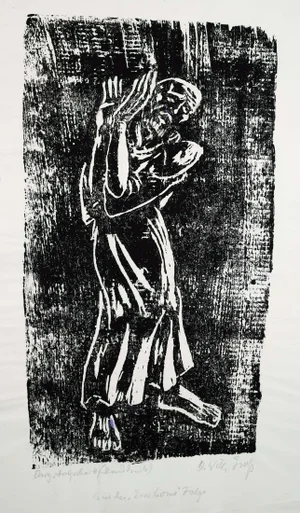 Wilhelm Gross, The Prophet, 1955, Woodcut