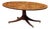 Regency Style Flame Mahogany Banded Oval Coffee Table For Sale
