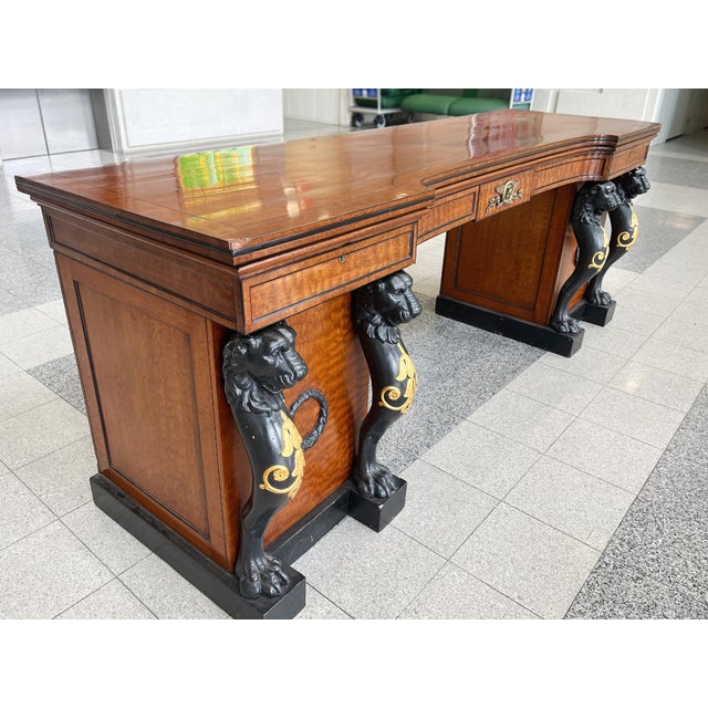 Early 19th Century Early 19th Century Regency Mahogany Sideboard With Ebony Inlays For Sale - Image 5 of 18