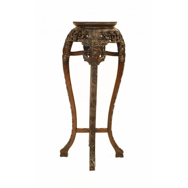 Antique Chinese Pedestal Stand Table, 1840 For Sale - Image 4 of 7