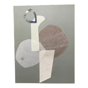 "Woodland Recordings Iv" Contemporary Abstract Original Mixed-Media Collage on Paper by Zac Woodiel