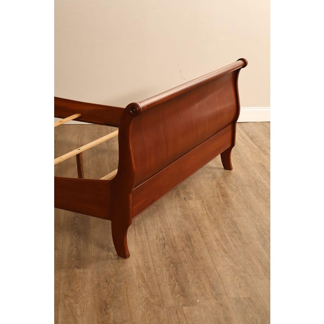 Ethan Allen Ethan Allen Medallion Collection Cherry Queen Sleigh Bed For Sale - Image 4 of 18