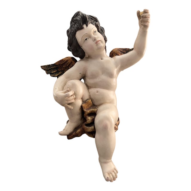 Angel Carved in Wood, Spain, 1970s For Sale