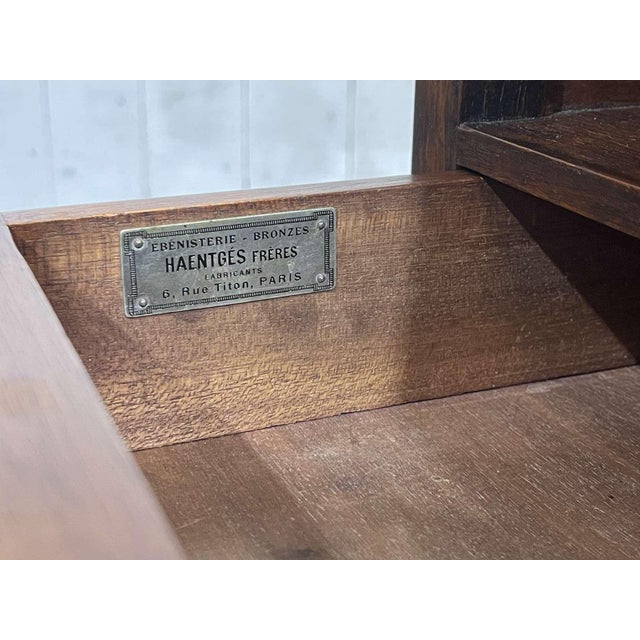 Art Deco Bedside Table in Rosewood and Walnut Burl with Marble Top For Sale - Image 3 of 18